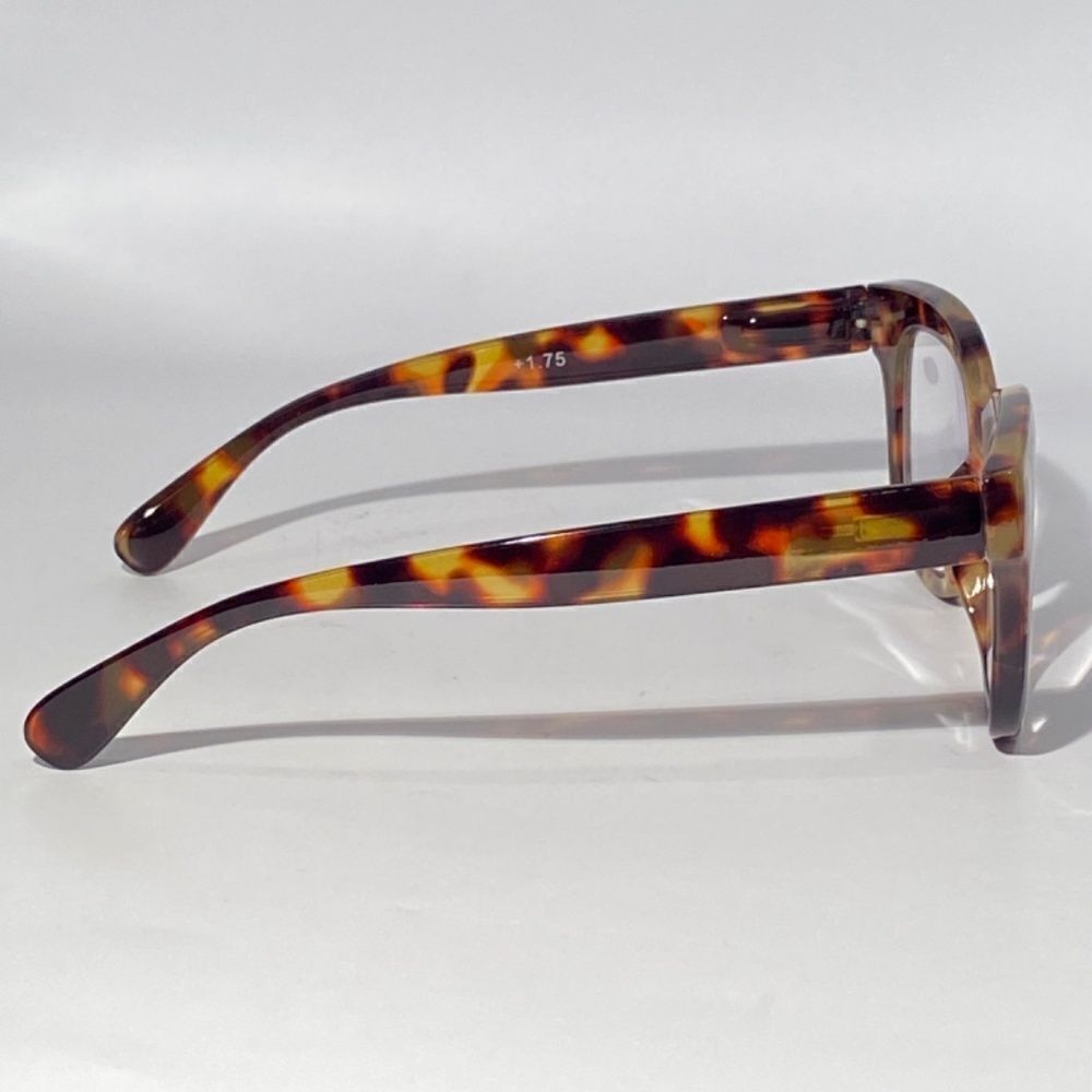 1111 Mona Reading Glasses 1.75 Tortoise Readers Rounded Square Frame NWT - Picture 6 of 9